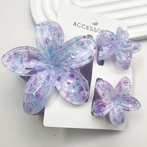 🌸 Plumeria Hair Claw Set